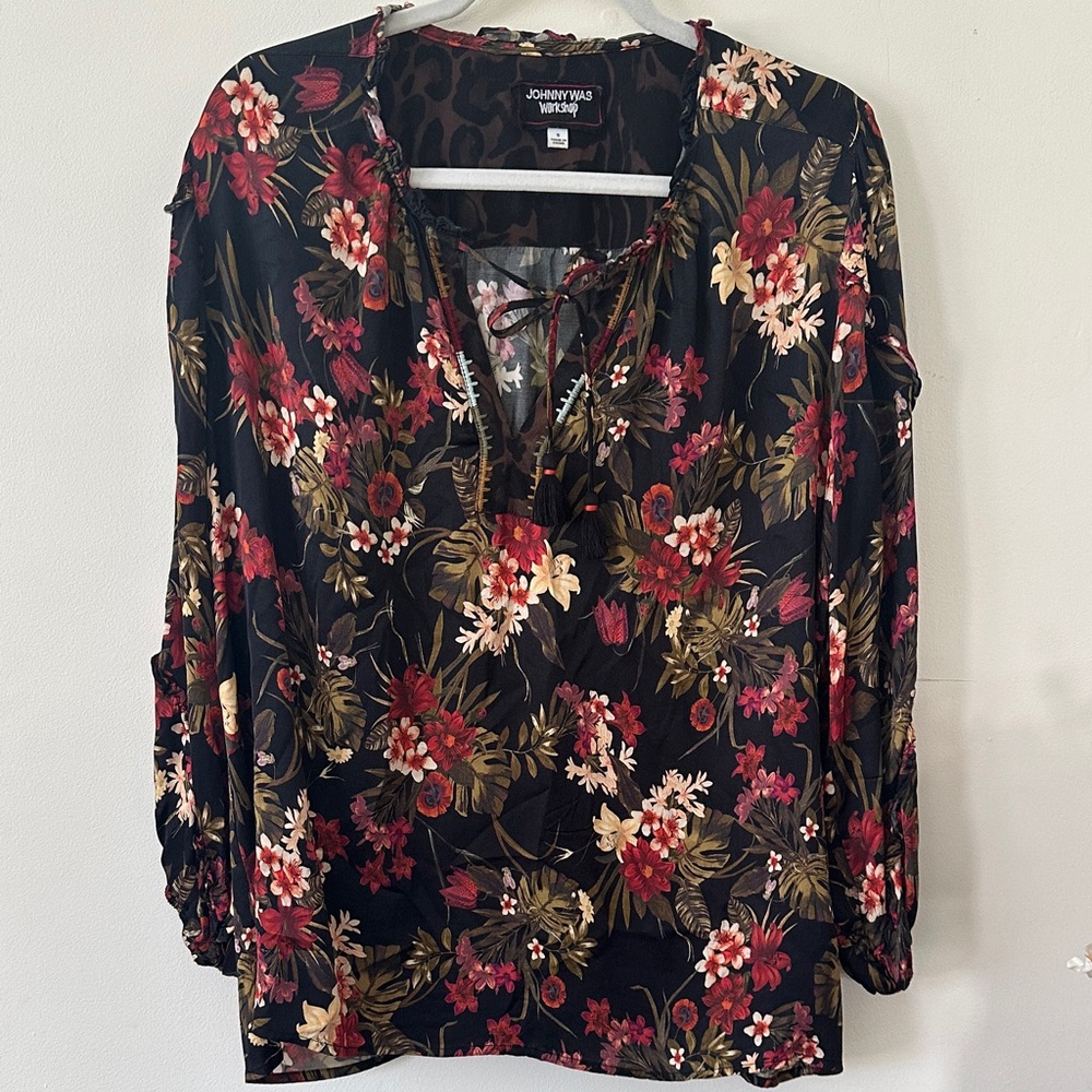 Johnny Was Floral Blouse